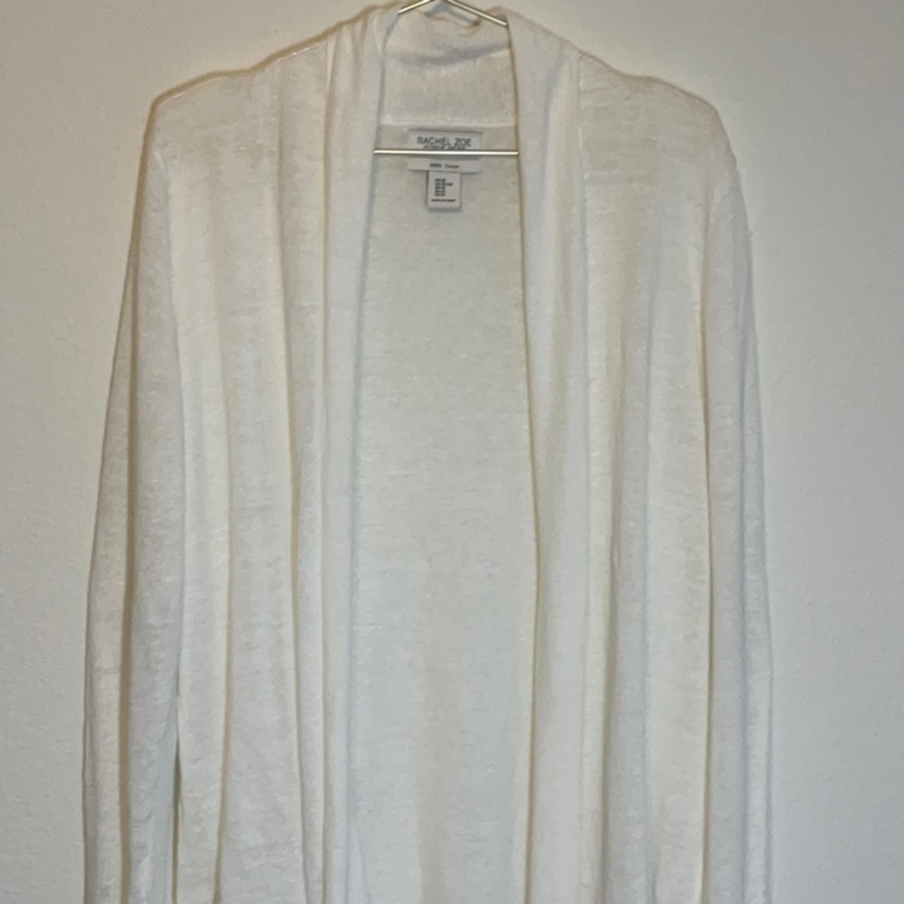 Rachel Zoe Cream Open Front Cardigan  XL